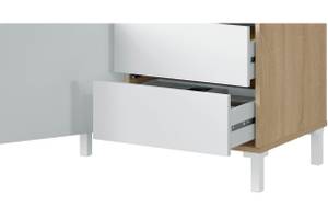 Meuble TV Brooklyn Blanc - Bois manufacturé - Matière plastique - 41 x 47 x 130 cm