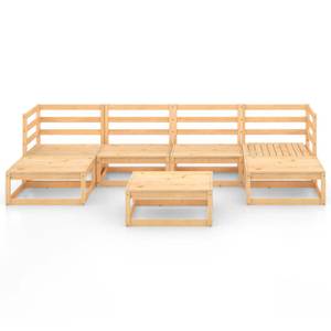 Garten-Lounge-Set (7-teilig) 3009735-1 Braun - Massivholz - Holzart/Dekor - 70 x 30 x 70 cm