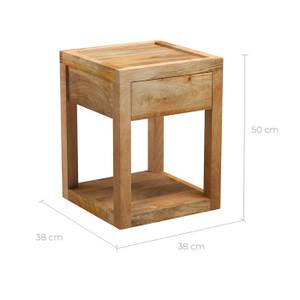 Table de chevet Jakarta Marron - Bois massif - 38 x 50 x 38 cm