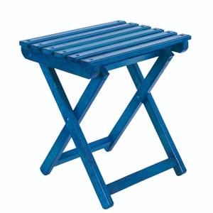 Hocker WH13388 Blau - Massivholz - 36 x 36 x 33 cm