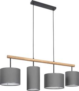 Lampe à suspension SEYA Marron - Gris - Bois manufacturé - 24 x 93 x 82 cm