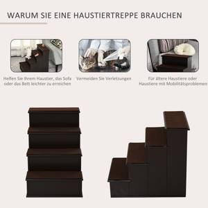 Haustiertreppe D06-078 Braun - Holzwerkstoff - 59 x 55 x 40 cm