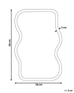 Miroir RONNET Bleu - Bois massif - 60 x 90 x 3 cm