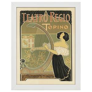 Bilderrahmen Poster Teatro Regio Torino Weiß