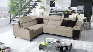 Ecksofa Alicante II Beige - Ecke davorstehend links