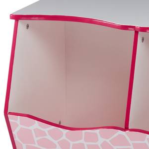 Meuble de rangement enfant en bois Rose foncé - Bois massif - 36 x 48 x 82 cm