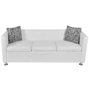 3-Sitzer-Sofa DE856 Weiß - Kunststoff - 63 x 63 x 170 cm