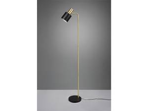 LED Stehlampe Leselampe dimmbar 154cm Schwarz - Gold - Metall - 12 x 154 x 35 cm