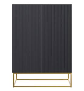 Veldio Highboard Schwarz - Gold