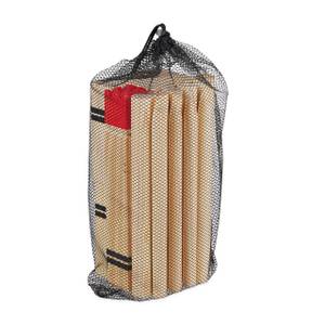 Kubb en bois avec sac de transport Noir - Marron - Rouge - Bois manufacturé - 18 x 31 x 13 cm