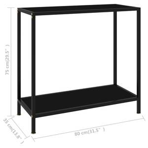 Konsolentisch 3005124-2 Schwarz - Glas - Metall - 35 x 75 x 80 cm