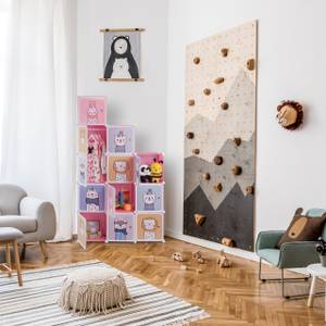 Armoire enfant avec rangement et penderie modulable bleue H124cm - RETIF