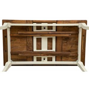 Table Manger RENAISSANCE Imitation noyer - Blanc