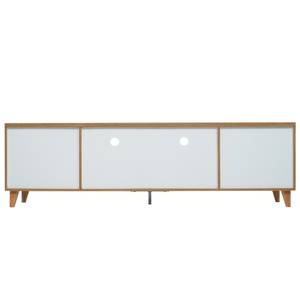 TV-Lowboard NaturLucy Ⅱ Weiß - Holzwerkstoff - Massivholz - 37 x 51 x 175 cm