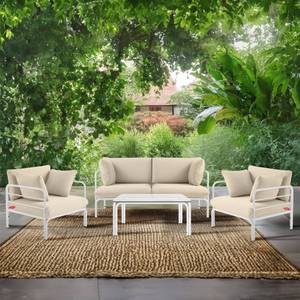 Gartensofa RAMBE Cremeweiß - Weiß - Breite: 150 cm