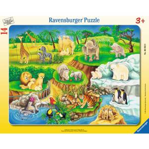 Puzzle Zoobesuch Papier - 29 x 2 x 37 cm