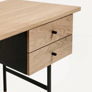 Table de bureau Jugend Marron - En partie en bois massif - 130 x 75 x 65 cm