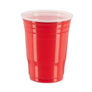 Beer Pong Becher 50er Set Rot - Weiß - 9 x 43 x 9 cm