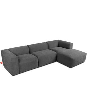 Ecksofa BUFFO 5-Sitzer Aschgrau - Breite: 297 cm - Armlehne beidseitig montierbar - Ecke davorstehend rechts - Ottomane davorstehend rechts