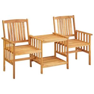 Bistro-Set (3-teilig) 3008573 Grau - Massivholz - Holzart/Dekor - 61 x 92 x 159 cm