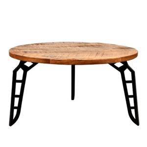 Couchtisch Manju Schwarz - Braun - Metall - Massivholz - Holzart/Dekor - 40 x 43 x 40 cm