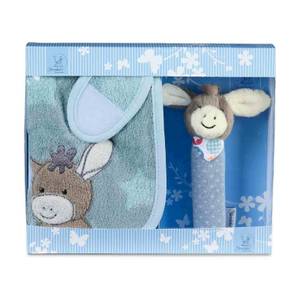 Baby Geschenk Set Esel Emmi 2er Set Blau - Textil - 1 x 1 x 1 cm