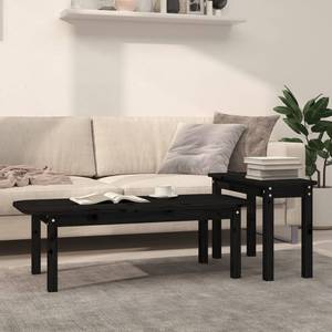 Couchtische 2er Set D953 Schwarz - Massivholz - 50 x 35 x 110 cm