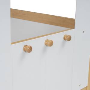 Hausbett WoodyZoom Ⅰ Beige - Weiß - Holzwerkstoff - Massivholz - Holzart/Dekor - 97 x 159 x 204 cm