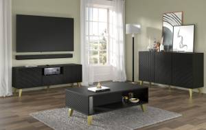 Table basse RAVENNA PC CT90 Noir