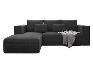 Ecksofa Stripes Grau - Ecke davorstehend links