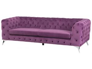 3-Sitzer Sofa SOTRA Violett - Silber