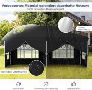 Faltpavillon ZB33675 Schwarz - Kunststoff - 300 x 316 x 600 cm