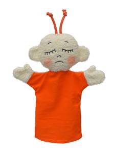 Handpuppe Emotionen Scham Orange - Textil - 24 x 30 x 5 cm