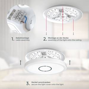 LED Deckenleuchte BKL1521 Weiß - Durchmesser Lampenschirm: 28 cm