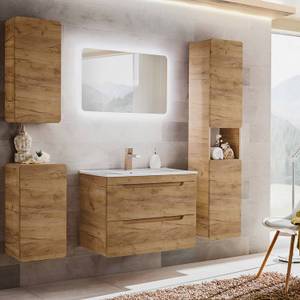 Badezimmer Unterschrank hängend Braun - Holzwerkstoff - 35 x 68 x 32 cm