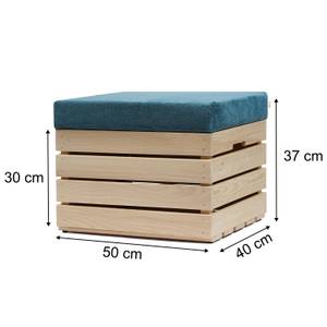 Sitzhocker mit Stauraum NATURE  2er Set Blau