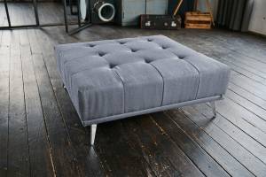 Hocker WIOLO Stoff Hellgrau