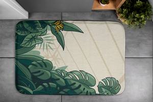 Badteppich Monstera-Pflanzen 90 x 60 x 90 cm