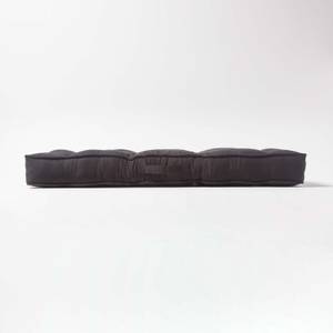 Sofa Auflage mit Veloursbezug Schwarz