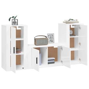 TV-Schrank 3er Set D680 Hochglanz Weiß