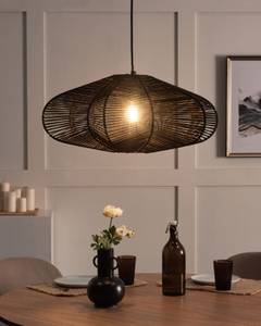 Lampe suspension YABACO Noir - Fibres naturelles - 61 x 224 x 61 cm