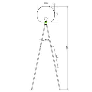 Stehlampen Hikari Beige - Bambus - 55 x 167 x 55 cm