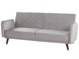 3-Sitzer Sofa SENJA Grau - Hellgrau - Eiche Dunkel