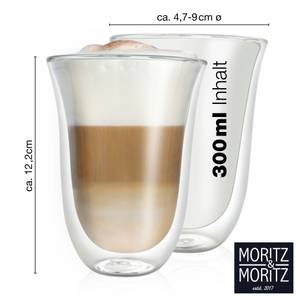 Napoli 2x300ml Kaffeegläser doppelwandig 14 x 11 x 20 cm