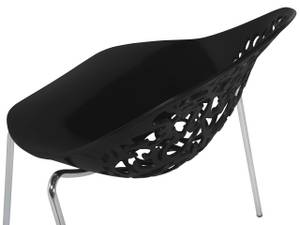 Chaise de salle à manger MUMFORD Noir - Argenté