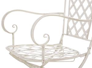 Chaises de jardin Adara Lot de 2 Blanc crème