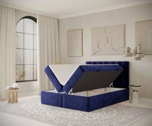 Boxspringbett Sansa Blau - Breite: 140 cm