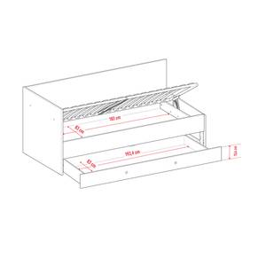 Sofa CONCEPT Grau - Holzwerkstoff - 206 x 87 x 96 cm