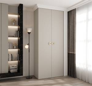 Drehtürenschrank Como 1 Beige - Gold - 100 x 50 cm