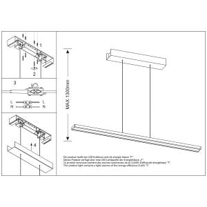 Pendelleuchten Bande Silber - Metall - 17 x 130 x 114 cm